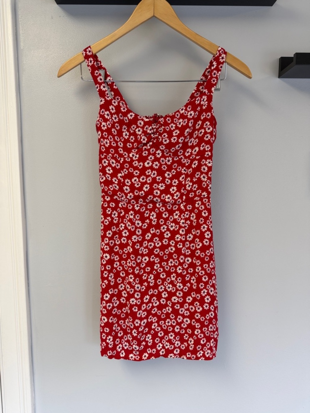 Reformation Red Floral Mini Dress